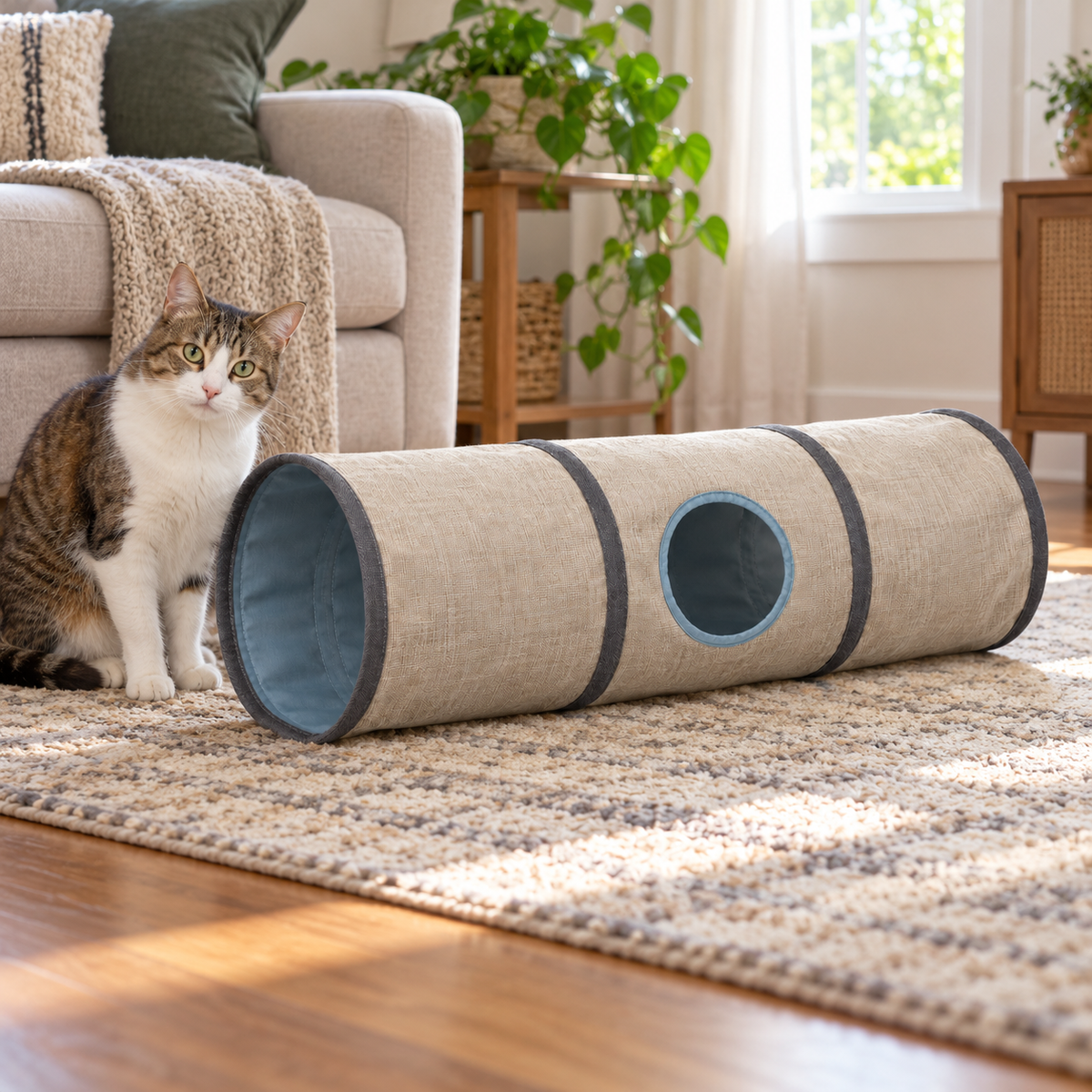 Peek-Window Cat Tunnel